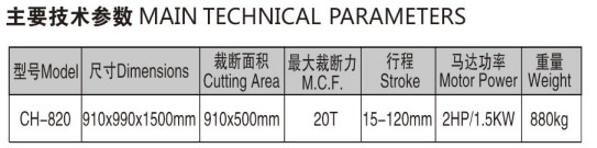 Hydraulic swing arm cutting machine